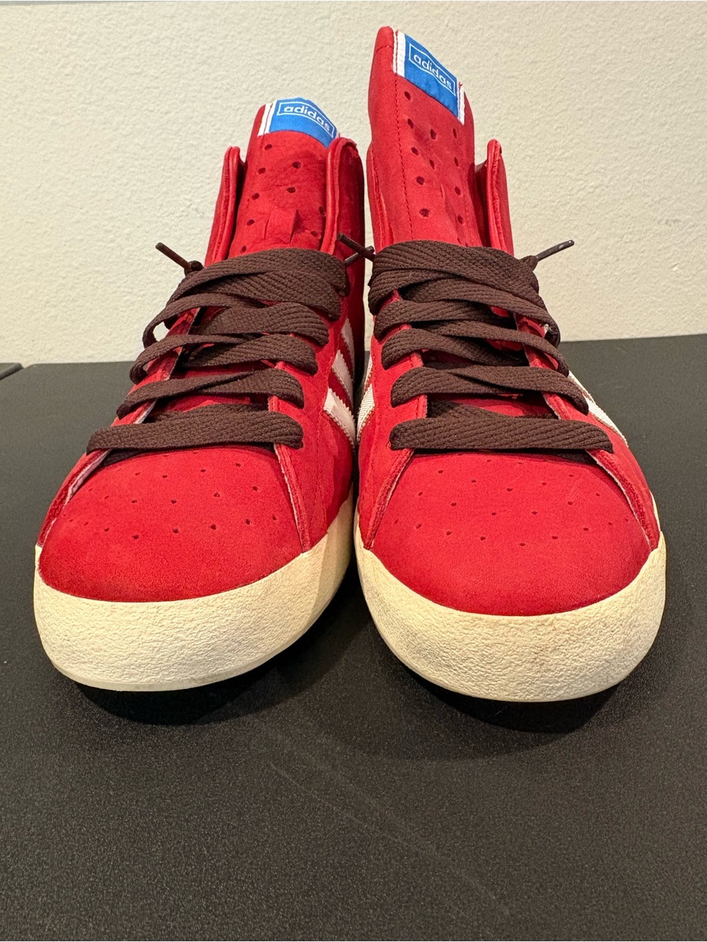 Adidas Basket Profi Red Suede High Top Sneakers Men’s Size 11.5 G60894 Worn Once - Picture 9 of 9
